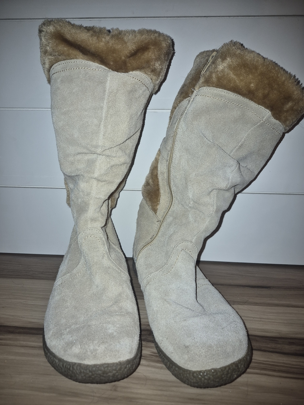 Wanderlust Light Tan Suede Fur-Lined Winter Boots